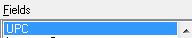 4. Select UPC Field