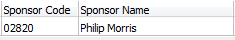 3. Sponsor Code & Name