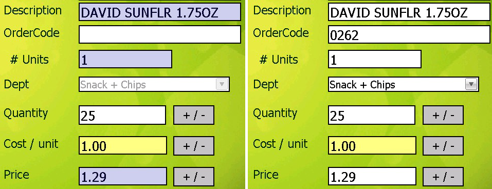 6. Enter information