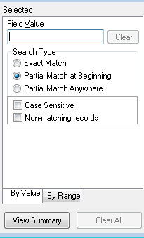 2. Selected Field Options