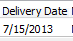 2. Enter Delivery Date