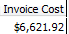 7. Enter Invoice Cost