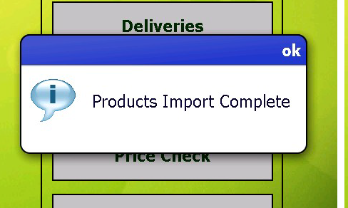 3. Confirm the data import
