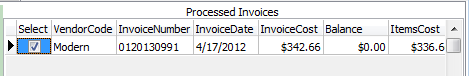 1. Select Invoices to Imported