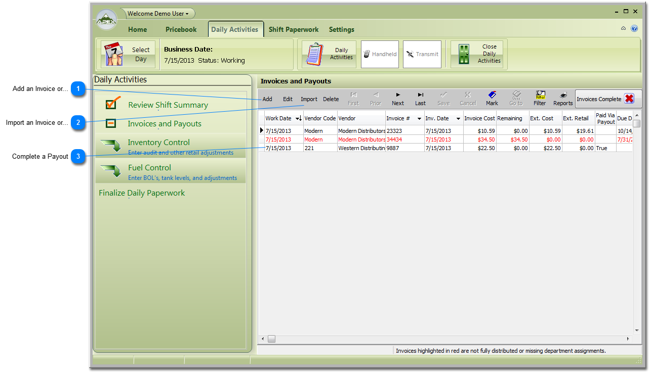 Invoices and Payouts