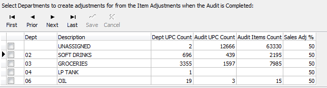 1. Select Department