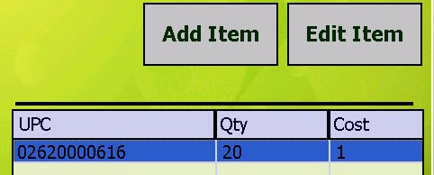 9. Edit Item if needed