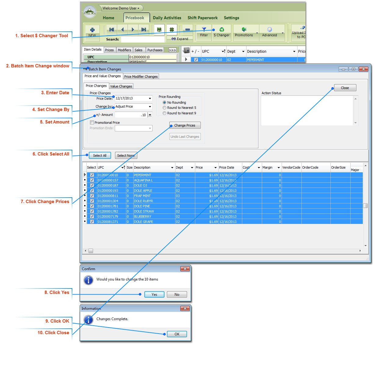 10. Group Price Change using Filter